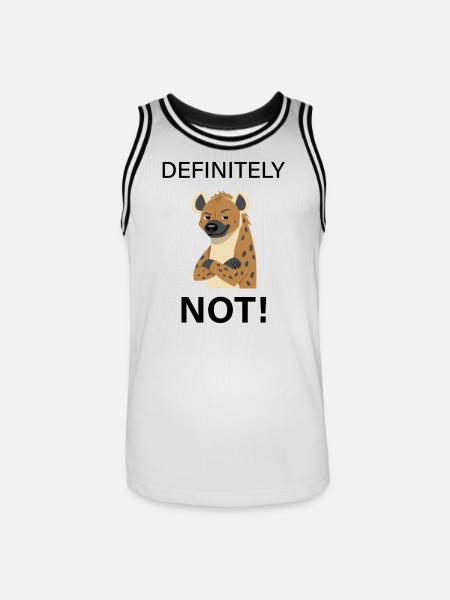 Confident Hyena Caricature - Men's Basketball Jersey - white/black