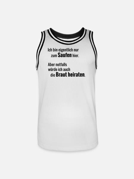 Marry Bride - Men's Basketball Jersey - white/black