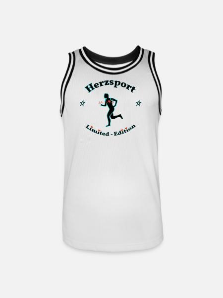 Hertz-Sport - Männer Basketball-Trikot - Weiß/Schwarz