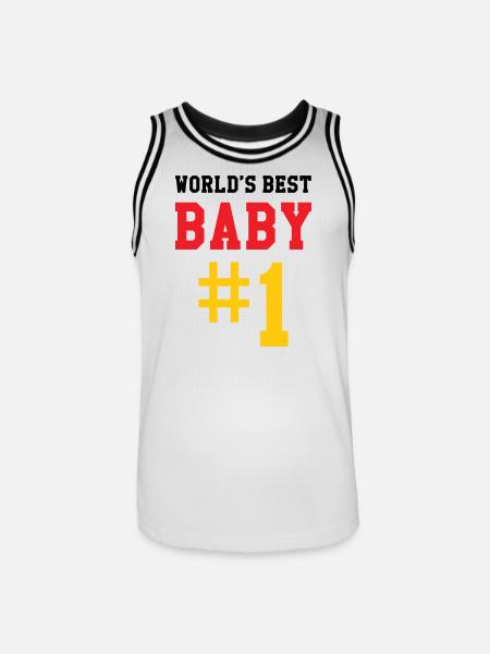 Best Baby - Birth - Child - Men's Basketball Jersey - white/black