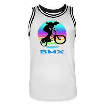 Vélo BMX - Maillot de basket Homme - blanc/noir - Devant - AI Model Male 185 dark (185cm)