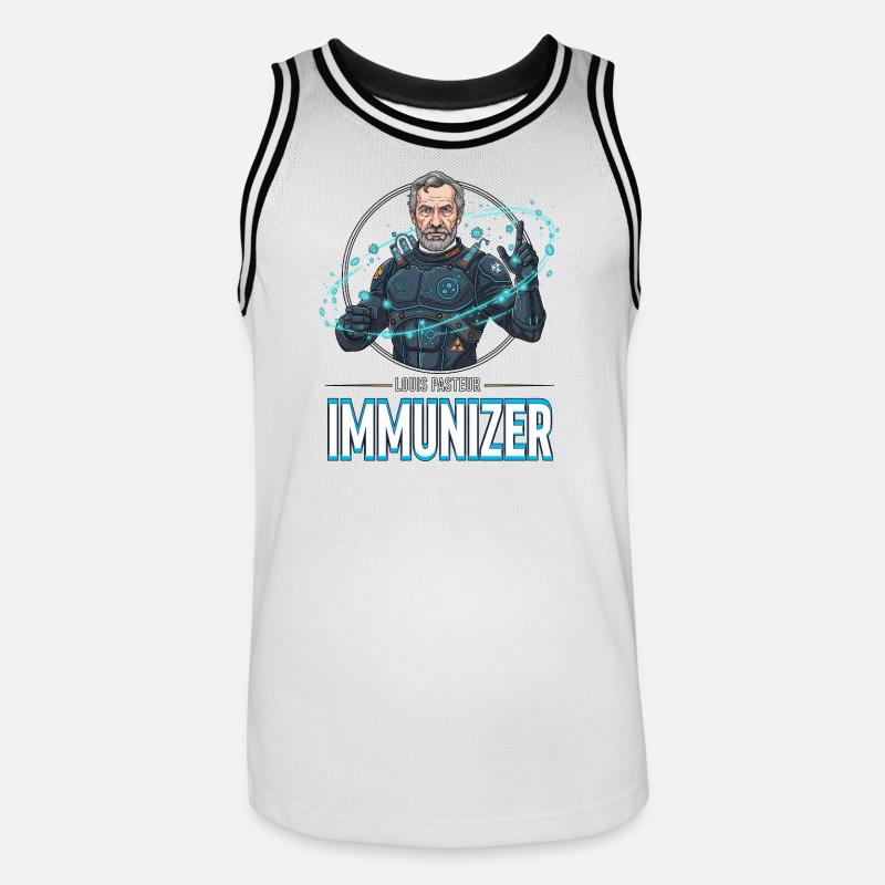 Pasteur Immunizer Armor - Maillot de basket Homme - blanc/noir