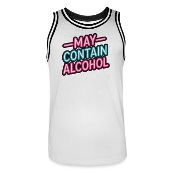Peut contenir de l’alcool Alkohol Mallorca Saufen JGA - Maillot de basket Homme - blanc/noir - Devant - AI Model Male 185 dark (185cm)