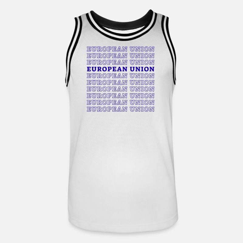 UNION EUROPÉENNE - Maillot de basket Homme - blanc/noir