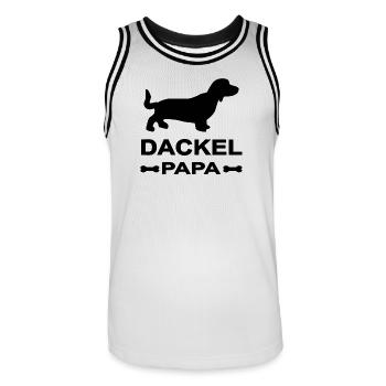 Teckel - Maillot de basket Homme - blanc/noir - Devant - AI Model Male 185 dark (185cm)