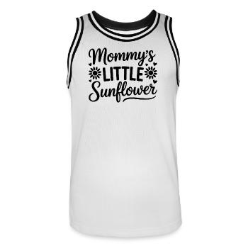 Le petit rayon de soleil de maman - Maillot de basket Homme - blanc/noir - Devant - AI Model Male 185 dark (185cm)