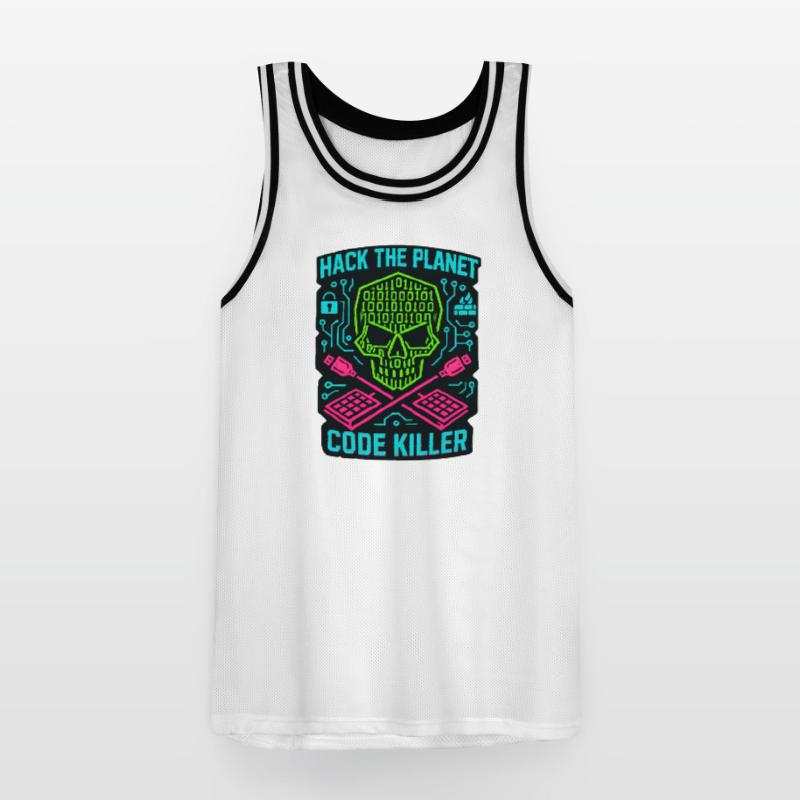 Hack the Planet Code Killer - Cyber Security Men's Basketball Jersey