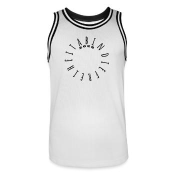 Off to freedom 2026 - Abitur - Matura - Men's Basketball Jersey - white/black - Front - AI Model Male 185 dark (185cm)