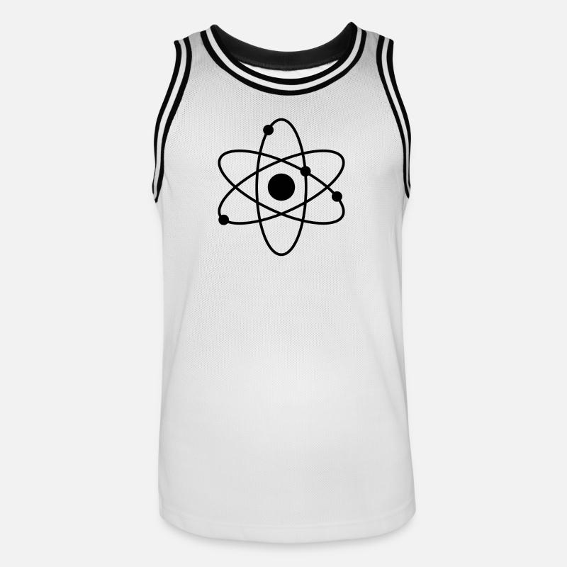 Atom - Maglia da basket per uomo - bianco/nero