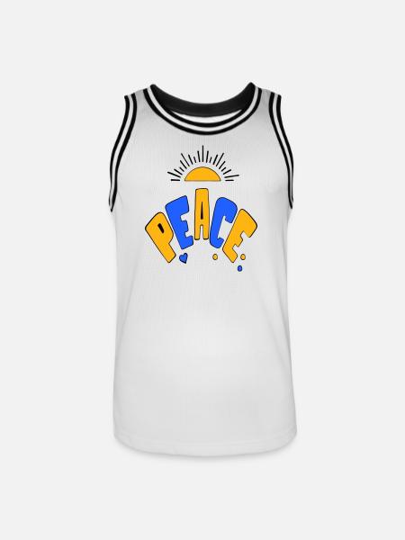 Peace - Men's Basketball Jersey - white/black