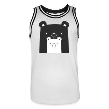 Bear Bear Polar Bear Brown Bear I Gift Idea - Men's Basketball Jersey - white/black - Front - AI Model Male 185 dark (185cm)