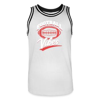 Football Vibes Saison Fan - Maillot de basket Homme - blanc/noir - Devant - AI Model Male 185 dark (185cm)