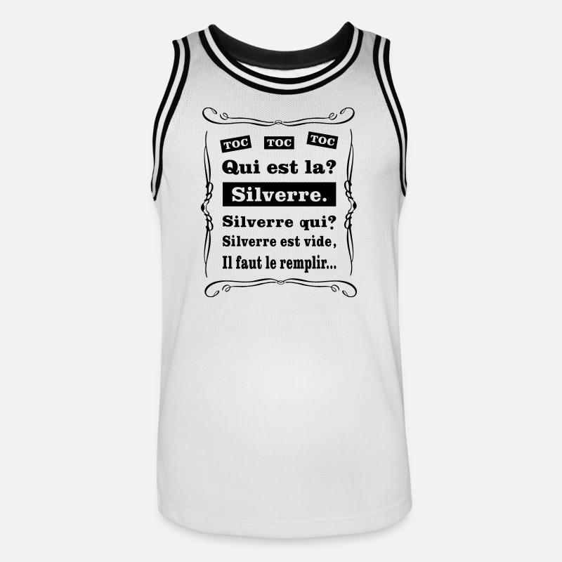 Toc toc toc - Maillot de basket Homme - blanc/noir