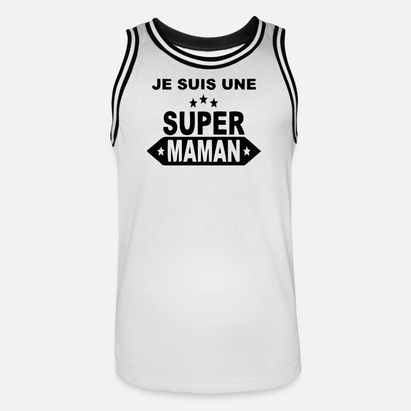 Ich bin eine großartige Mutter - Männer Basketball-Trikot - Weiß/Schwarz