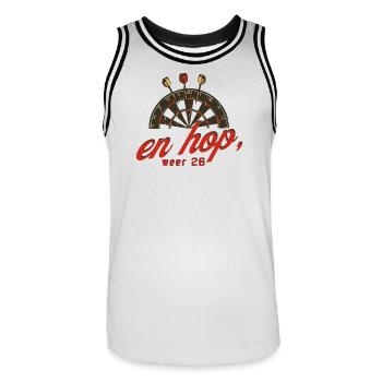 Leuke Darts Sweat à capuche, en hop, weer 26 - Maillot de basket Homme - blanc/noir - Devant - AI Model Male 185 dark (185cm)
