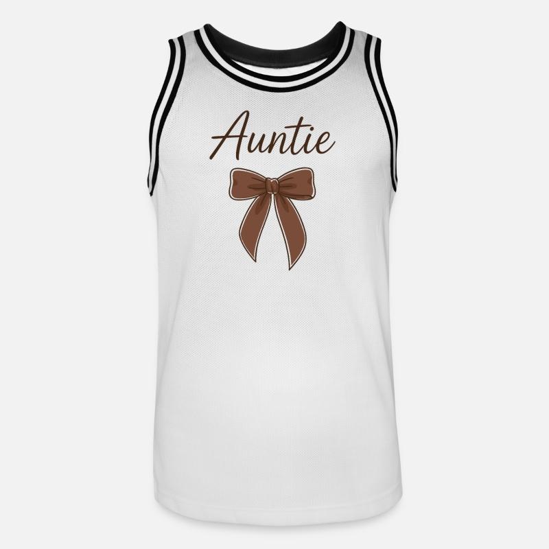 Auntie Bow - Brun Script Bow - Basebollinne herr - vit/svart
