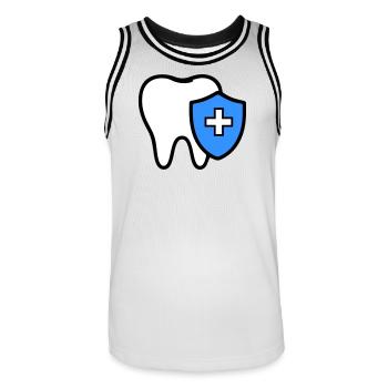 Tooth Icon Dentist - Men's Basketball Jersey - white/black - Front - AI Model Male 185 dark (185cm)
