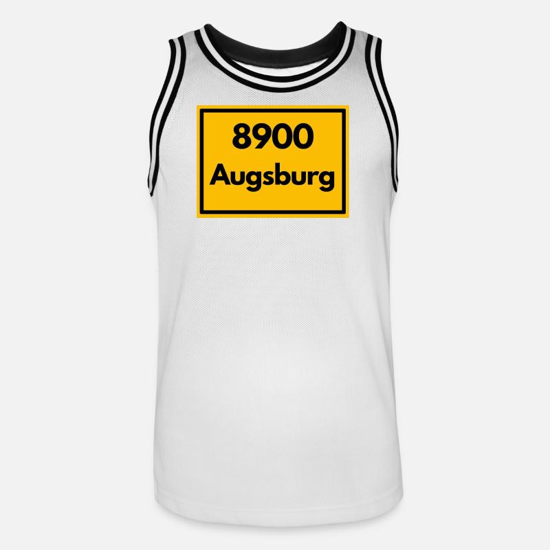 OLD POSTCODE POSTCODE RETRO 8900 AUGSBURG - Men's Basketball Jersey - white/black