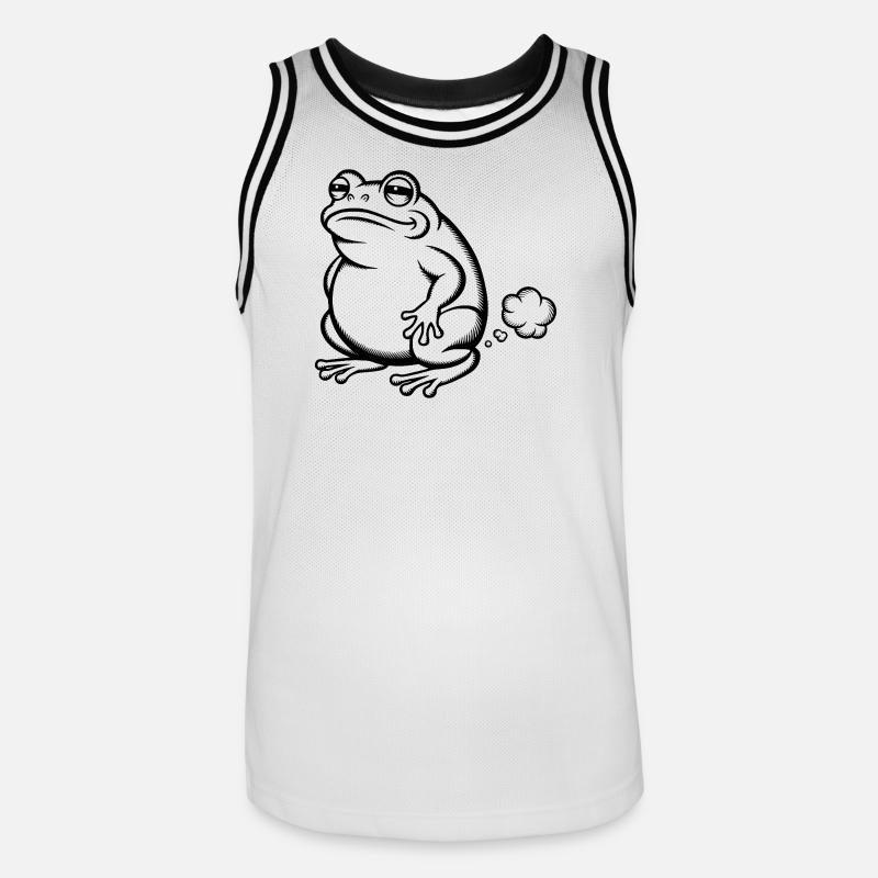 prutter frø prutter prutter prutter tudse prutter prutter prut prut - Herre basketball-trikot - hvid/sort