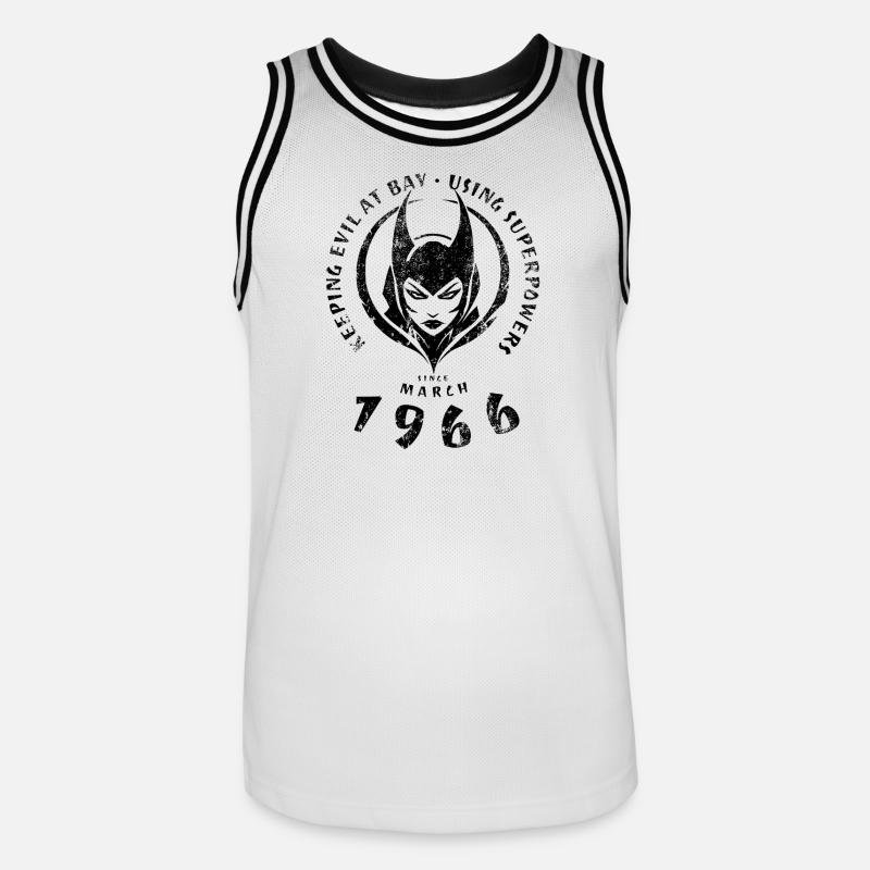 60. Birthday Using Superpowers Since 03/1966 - Men's Basketball Jersey - white/black