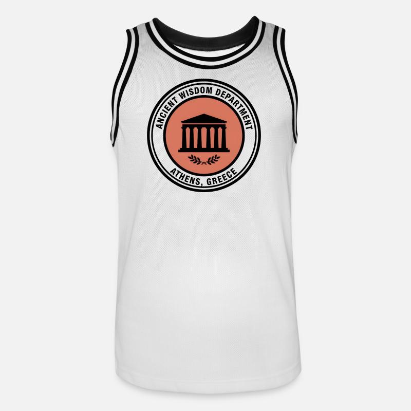 Sigillo della Saggezza Antica di Atene - Maglia da basket per uomo - bianco/nero