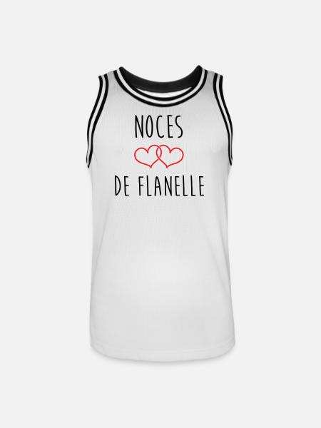 Flannel-Hochzeit – 43 Jahre Ehe - Männer Basketball-Trikot - Weiß/Schwarz