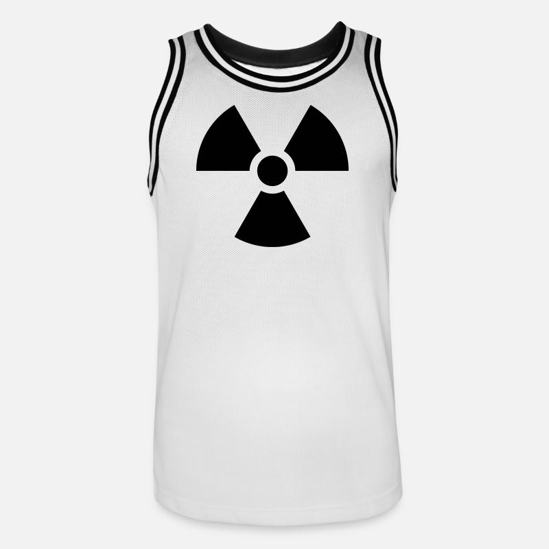 Atom Nuklear - Männer Basketball-Trikot - Weiß/Schwarz