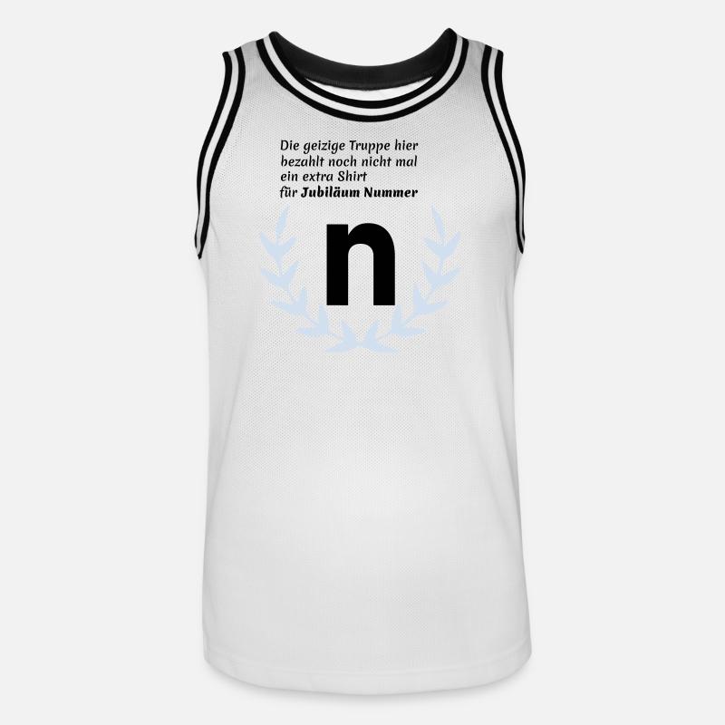 Jubilee N - Men's Basketball Jersey - white/black