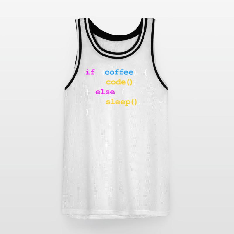 No Coffee No Code Programmer Computer Scientist Men's Basketball Jersey