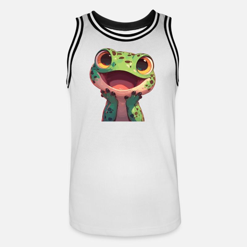 Eidechsen Eidechse - Männer Basketball-Trikot - Weiß/Schwarz