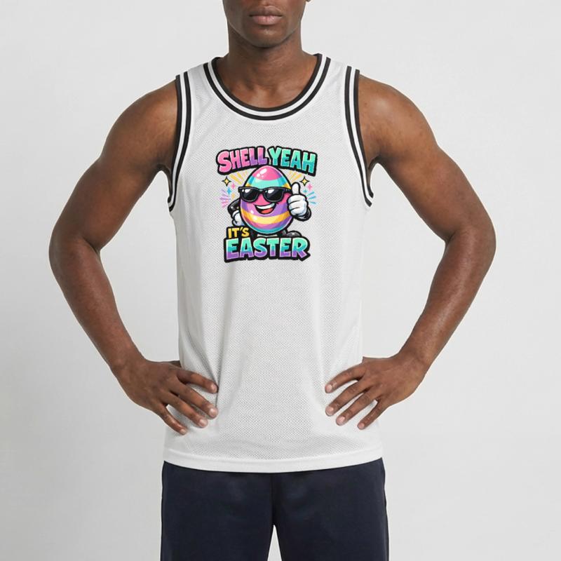 Shell Yeah It's Easter Ostern Spruch Hell yeah Maillot de basket Homme