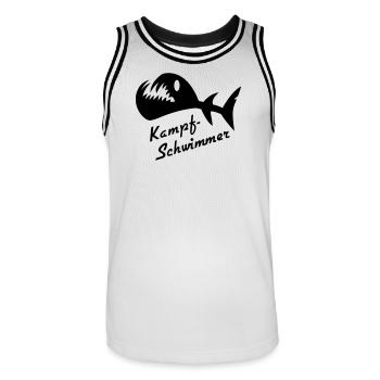 Bataille Poisson Fantasma 2 - Maillot de basket Homme - blanc/noir - Devant - AI Model Male 185 dark (185cm)