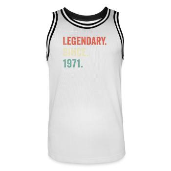 legendary since 1971 - Maillot de basket Homme - blanc/noir - Devant - AI Model Male 185 dark (185cm)