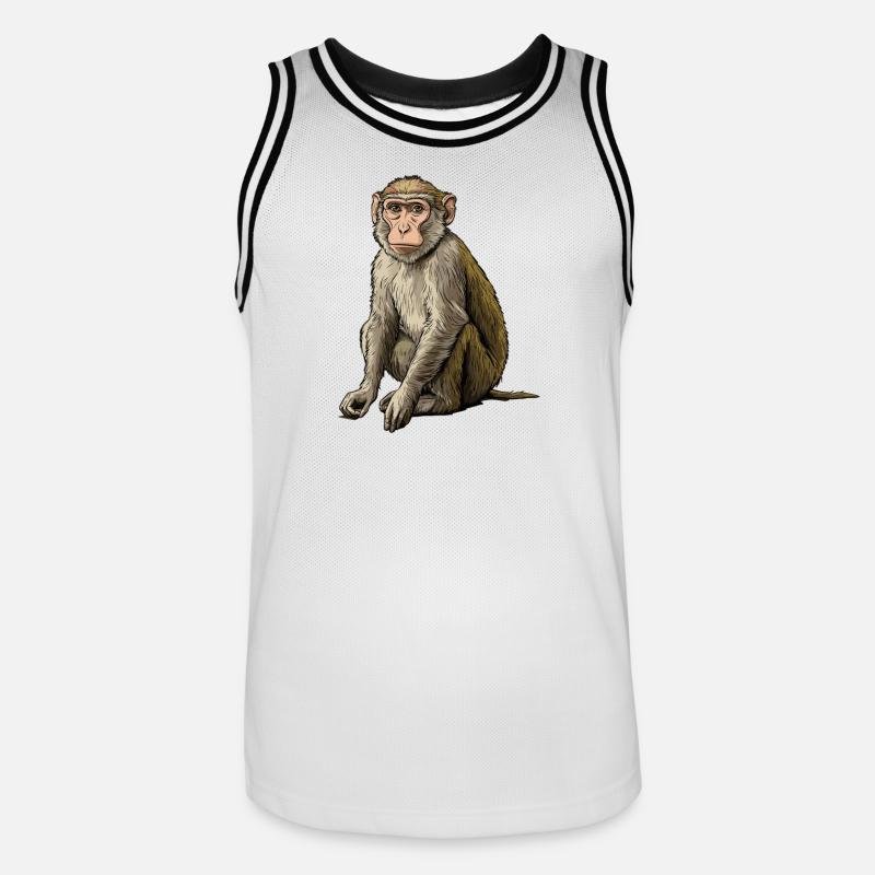 Macaque Macaque - Miesten koripallopaita - valkoinen/musta