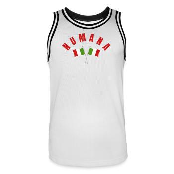 Numana a traversé les drapeaux italiens - Maillot de basket Homme - blanc/noir - Devant - AI Model Male 185 dark (185cm)