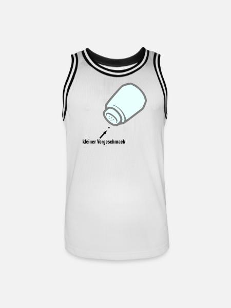 kleiner Vorgeschmack - Männer Basketball-Trikot - Weiß/Schwarz
