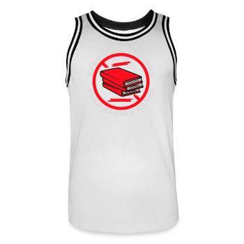 Read Banned Books Verbotene Bücher Lesen Freiheit - Men's Basketball Jersey - white/black - Front - AI Model Male 185 dark (185cm)