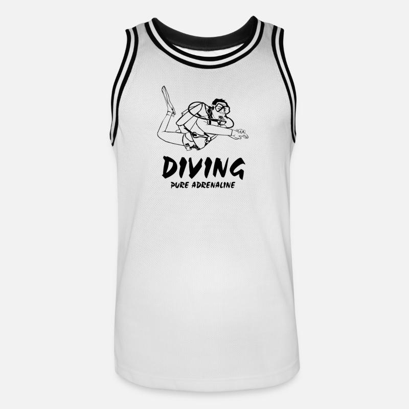 Immersioni - Immersioni - Subacquei - Maglia da basket per uomo - bianco/nero
