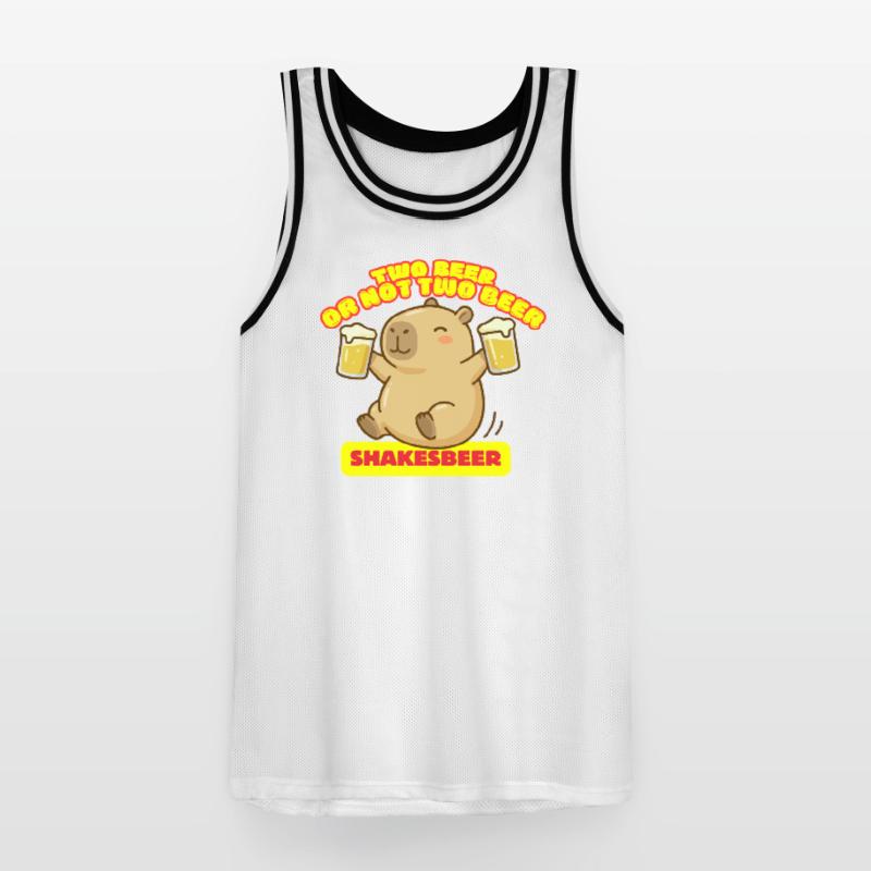Zwei Bier oder nicht zwei Bier – Shakesbeer – Capybara Männer Basketball-Trikot