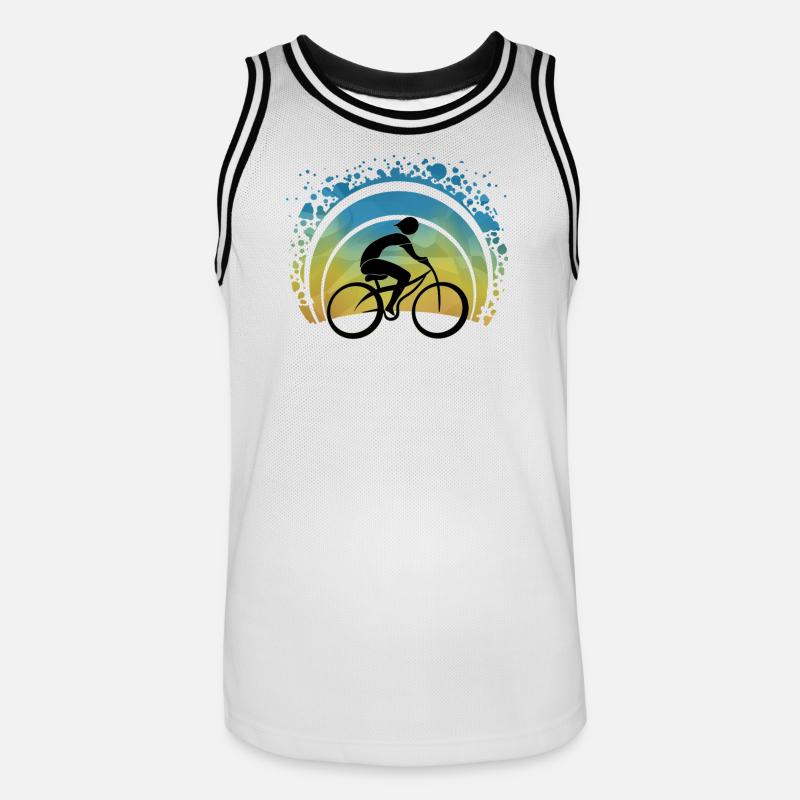 Ciclista - Maglia da basket per uomo - bianco/nero