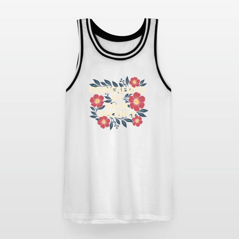 Radicalized Basic Decency Kindness Human Rights Men's Basketball Jersey