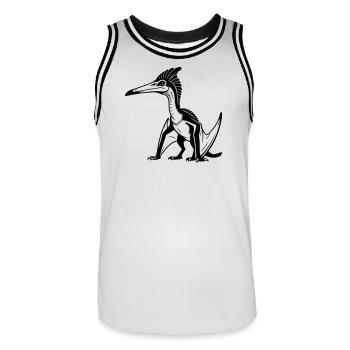 Quetzalcoatlus - Maillot de basket Homme - blanc/noir - Devant - AI Model Male 185 dark (185cm)