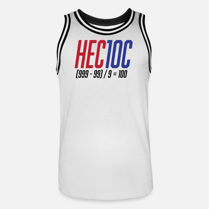 Hectoc Mental Arithmetic Game, Math - Men's Basketball Jersey - white/black