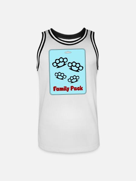 Family Pack - Männer Basketball-Trikot - Weiß/Schwarz