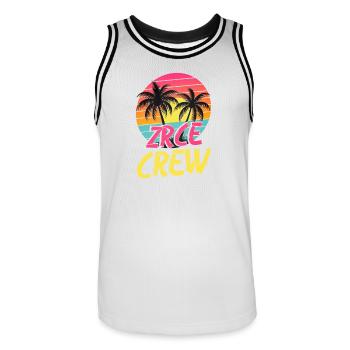 Zrce Party Crew - Männer Basketball-Trikot - Weiß/Schwarz - Vorne - AI Model Male 185 dark (185cm)