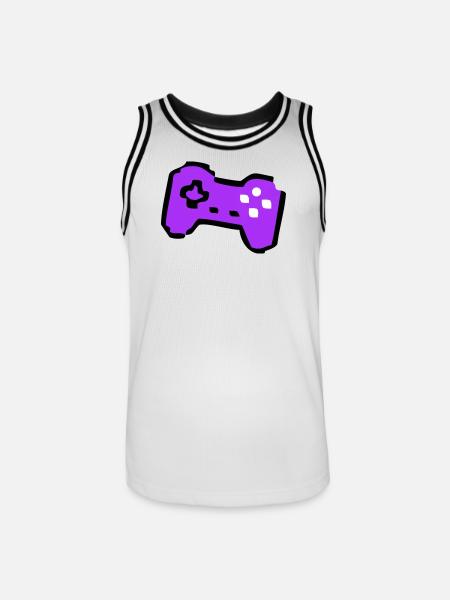 Weird Retro Controller Gamer - Men's Basketball Jersey - white/black
