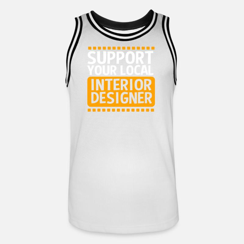 Architecte architecte Designer d’intérieur - Maillot de basket Homme - blanc/noir