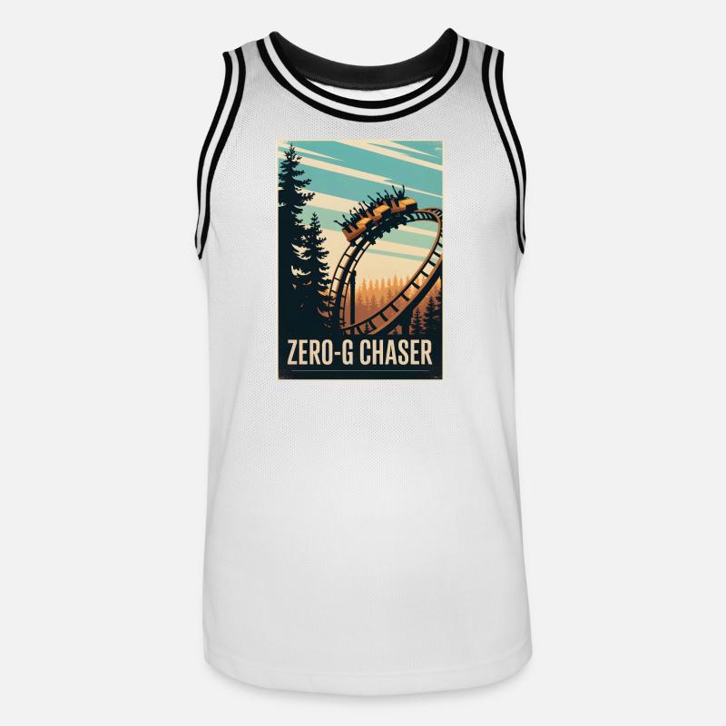 Zero-G Hunter | Roller Coaster Thrill - Men's Basketball Jersey - white/black