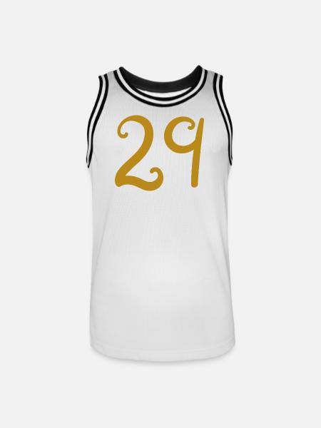 29 - Maillot de basket Homme - blanc/noir