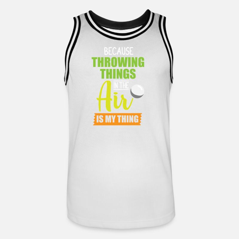 Diskuswurf Diskuswerfen Diskus diskuswerfer - Männer Basketball-Trikot - Weiß/Schwarz